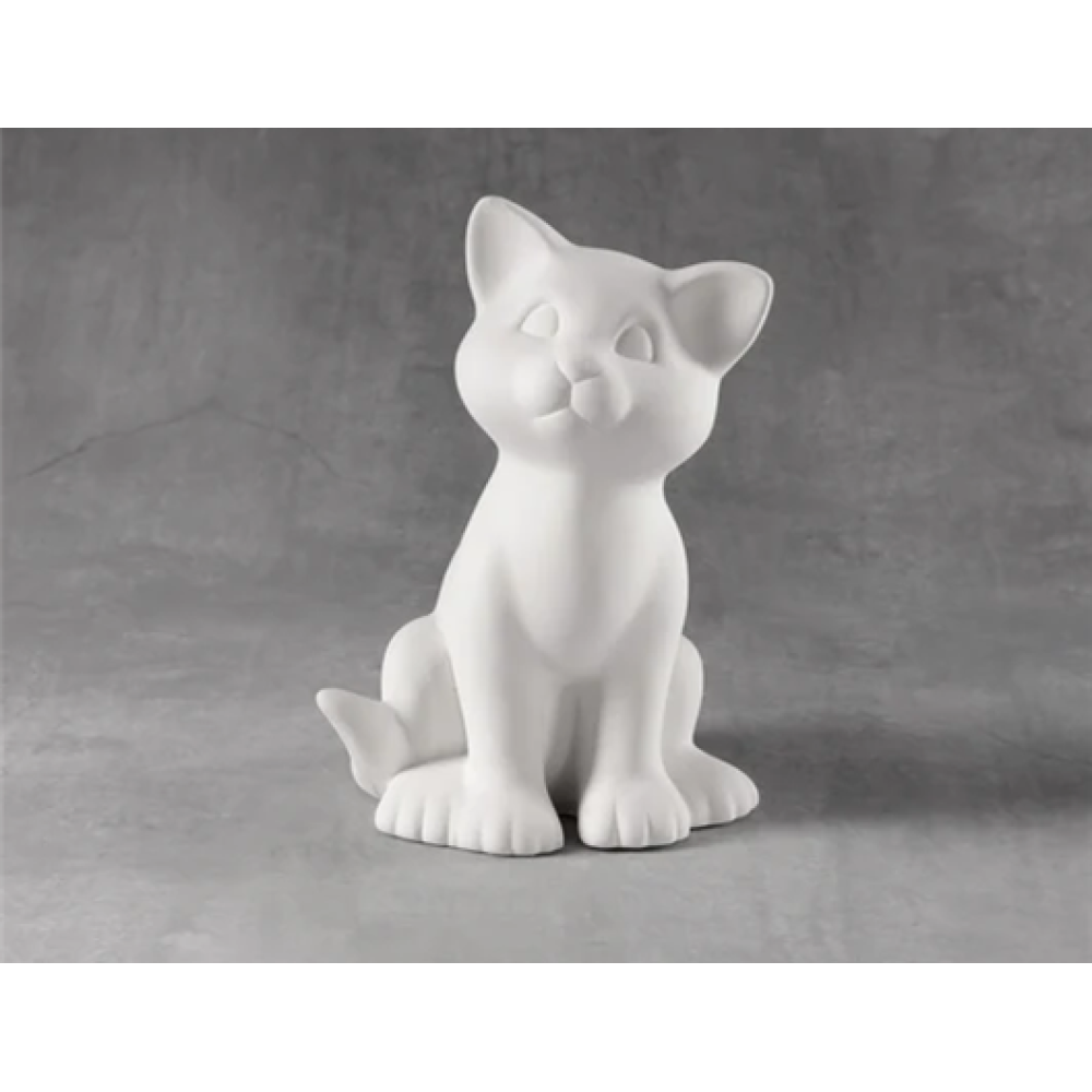 Ceramic Bisque Sitting Kitty - Case of 12 Ceramic Bisque Sitting Kitty - Case of 12